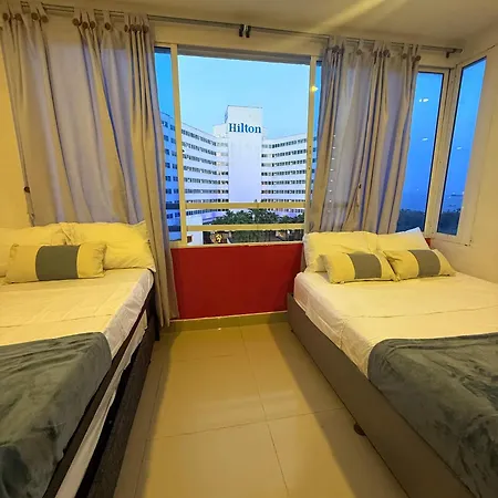 Apartamento Vista Al Mar-1hab-piscina-2 Min Playa-5 Min C Historico Cartagena
